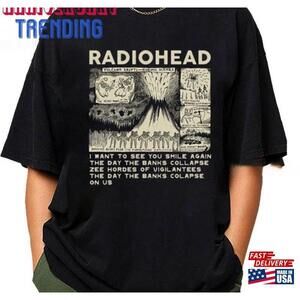 Radiohead Shirt Retro Concert 90S Band Tshirt